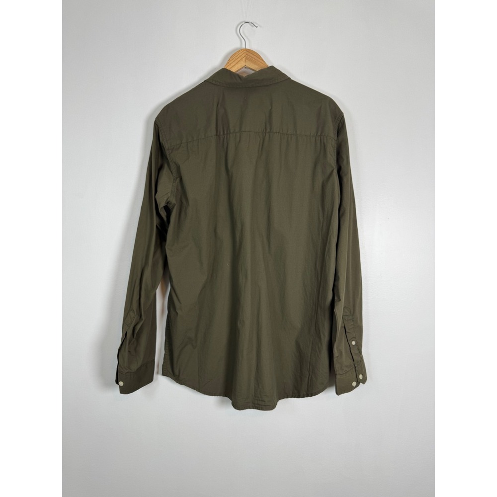 Gorpcore Open Trails Mens Med Utility Shirt Olive Green Military Safari Cotton - Picture 2 of 10